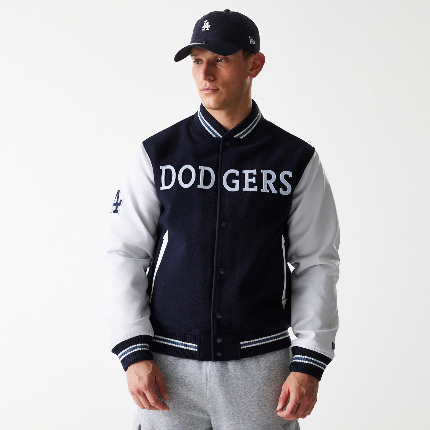 Los Angeles Dodgers Wordmark Varsity Jacket MLB Vintage Snapback Baseball Cap Adjustable Streetwear Hat