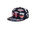 Minnesota Twins All Over Patch 59Fifty Fitted MLB Vintage Snapback Baseball Cap Adjustable Streetwear Hat
