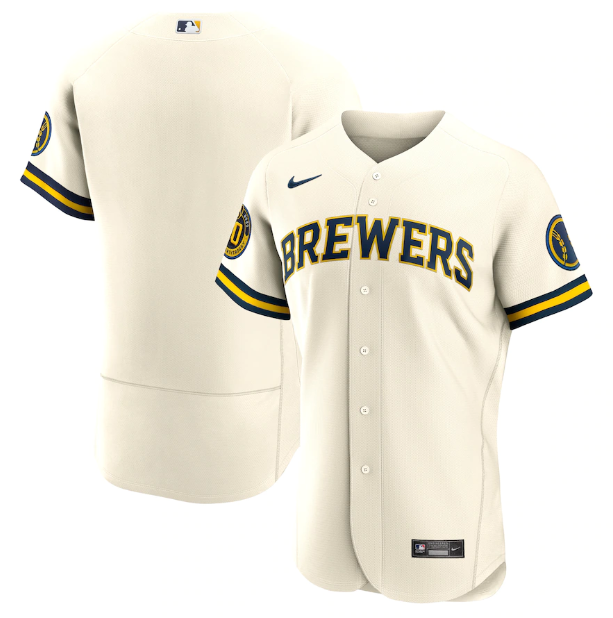 Milwaukee Brewers Authentic Cream Jersey MLB Vintage Snapback Baseball Cap Adjustable Streetwear Hat